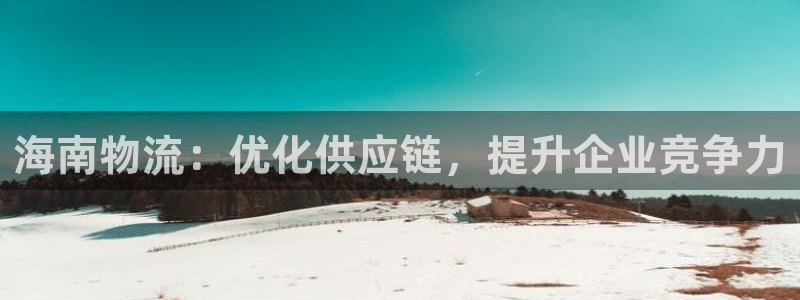 28圈.ccm官网：海南物流：优化供